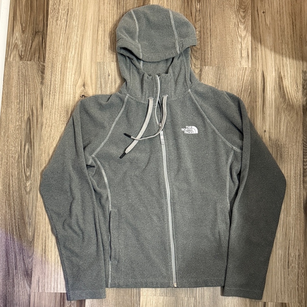 The North Face Charcoal Fleece Full zip Jacket Womens size M